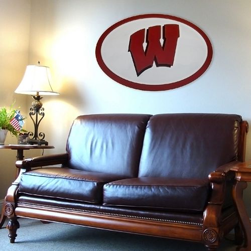Wisconsin Badgers 46-inch Carved Wall Art