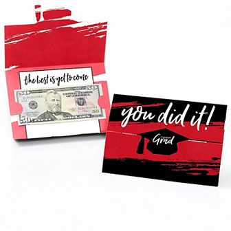 Big Dot Of Happiness Graduation Cheers - Money Holder Cards - Set Of 8