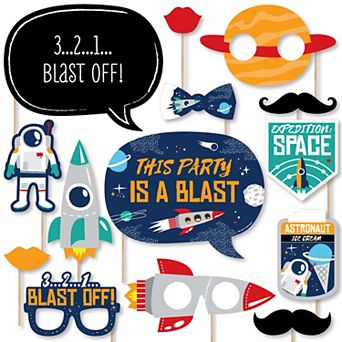 Big Dot Of Happiness Blast Off To Outer Space Baby Shower Or Birthday Photo Booth Props 20 ct