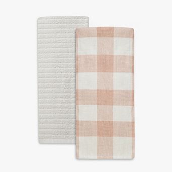 Mingle & Co. Dual-Purpose Gingham Towel 2-Pack