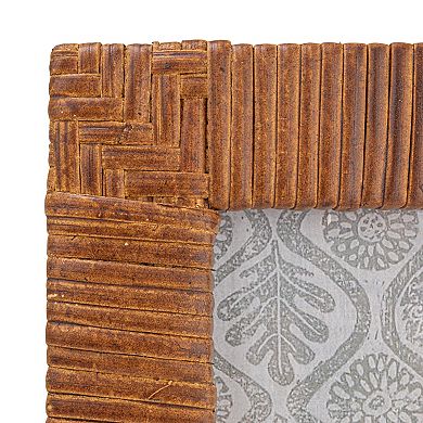Storied Home Handwoven Rattan 5" x 7" Photo Frame Table Decor