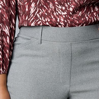 Plus Size Simply Vera Vera Wang Polished Twill Slant Pocket Slim Straight Pants