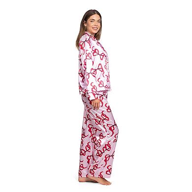 Women's Lilac&London 2-pc. Pajama Top & Pajama Bottoms Set