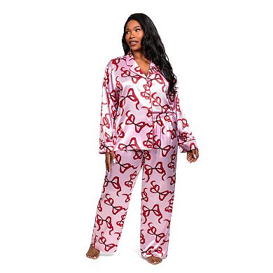 Plus Size Lilac&London 2-pc. Pajama Top & Pajama Bottoms Set