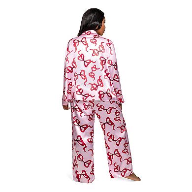 Plus Size Lilac&London 2-pc. Pajama Top & Pajama Bottoms Set