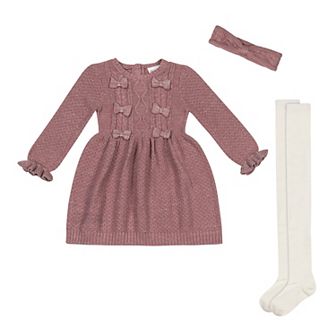 Baby & Toddler Little Lass Sweater Dress & Headband Set