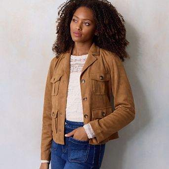 Women's LC Lauren Conrad Suede Military Jacket
