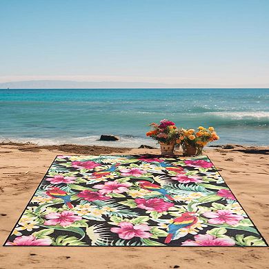 Jill Zarin Saint Lucia Caribbean Outdoor Throw Rug