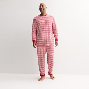 Big & Tall Jammies For Your Families® Joy Fairisle Pajama Top & Pajama Bottoms Set