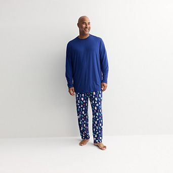 Big & Tall Jammies For Your Families® Holiday Jumble Pajama Top & Pajama Bottoms Set