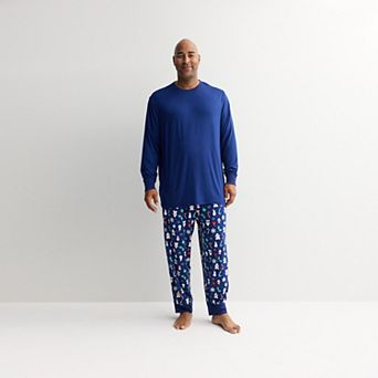 Big & Tall Jammies For Your Families® Holiday Jumble Pajama Top & Pajama Bottoms Set