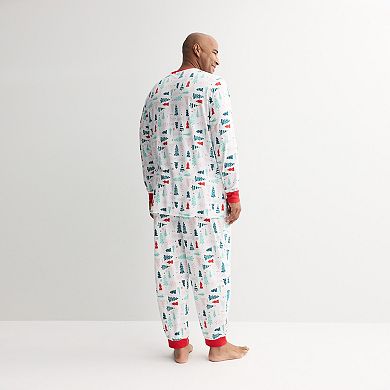 Big & Tall Jammies For Your Families® Christmas Tree Farm Pajama Top & Pajama Bottoms Set