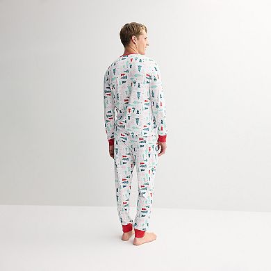 Men's Jammies For Your Families® Christmas Tree Farm Pajama Top & Pajama Bottoms Set