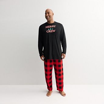 Big & Tall Jammies For Your Families® Buffalo Check Graphic Pajama Top & Pajama Bottoms Set