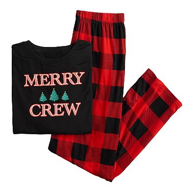 Men's Jammies For Your Families® Buffalo Check Graphic Pajama Top & Pajama Bottom Set