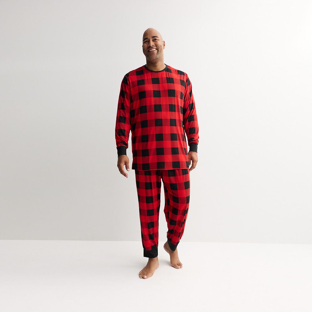 Big & Tall Jammies For Your Families® Buffalo Check Pajama Top & Pajama ...