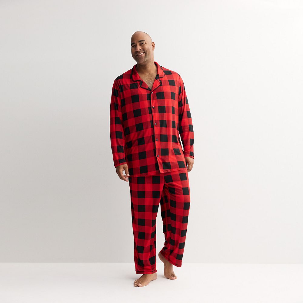 Big & Tall Jammies For Your Families® Buffalo Check Notch Collar Pajama ...