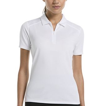 Women's Grand Slam Short Sleeve Zip Neck Golf Polo