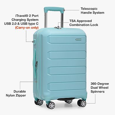 Traveler's Choice Pagosa Hardshell Expandable Spinner Luggage