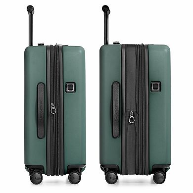 Traveler's Choice Markham 22-Inch Carry-on Polycarbonate Expandable Luggage with USB Port