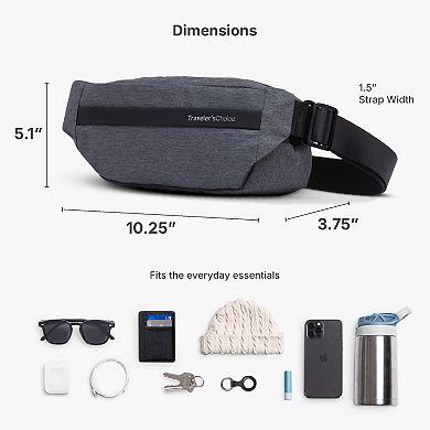 Traveler's Choice Sling Bag 3L RFID Blocking Carry-On Travel Accessory