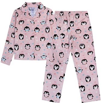 Girls 4-12 Jellifish 2 pc Button Up Pajama Top & Pajama Bottoms Set