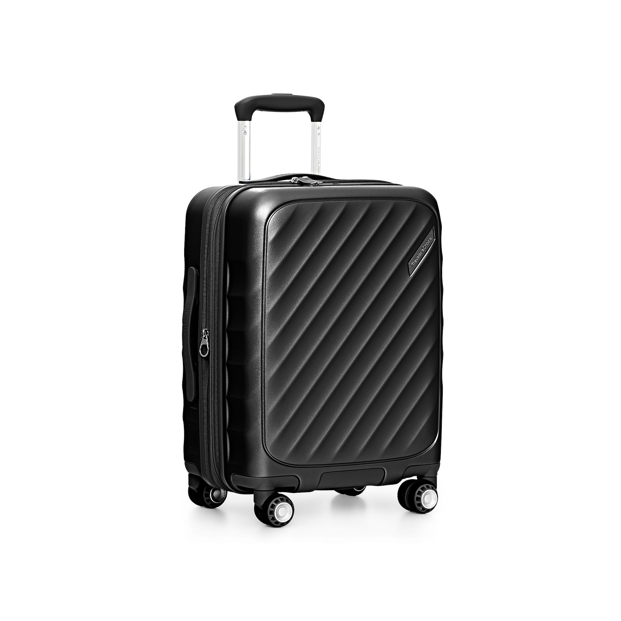 Travelers Choice Elm Expandable Spinner Luggage, Black