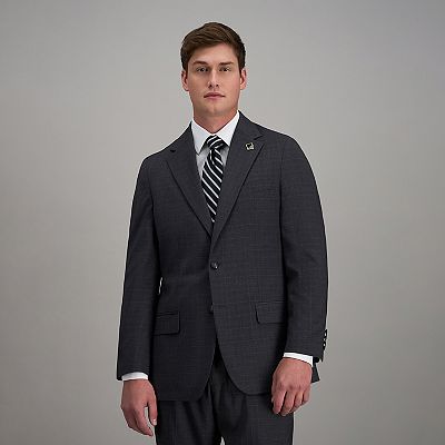 Men's Haggar Pro Football Hall of Fame Athletic Fit Suit Jacket, Size: 40 - Regular, Blue Grid
