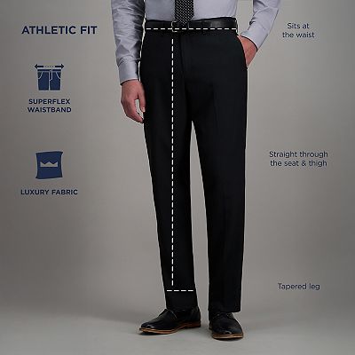 athletic dress pants True Athletic Fit Tech Suit Pants in Black 32W32L