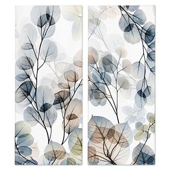 Stupell Home Decor Elegant Abstract Botanical Plant Leaves Canvas Wall Art 2 pc Set