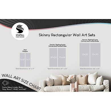 Stupell Home Decor Elegant Abstract Botanical Plant Leaves Canvas Wall Art 2-Piece Set