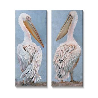 Stupell Home Decor Classic Pelicans Gazing Canvas Wall Art 2 pc Set