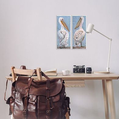 Stupell Home Decor Classic Pelicans Gazing Plaque Wall Art 2-Piece Set