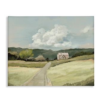 Stupell Home Decor Road Leading Home Countryside Canvas Wall Art