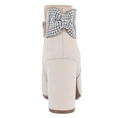 sugar Evvie Block Heel Closed Toe Women's Dress Booties