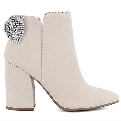 sugar Evvie Block Heel Closed Toe Women's Dress Booties