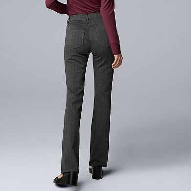 Women's Simply Vera Vera Wang Mid Rise 5-Pocket Ponte Boot Pants