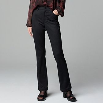 Women's Simply Vera Vera Wang Mid Rise 5 Pocket Ponte Boot Pants