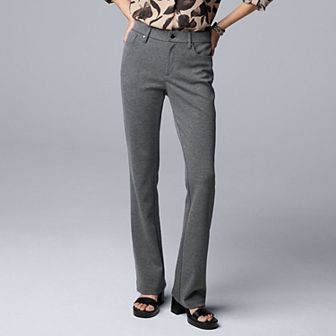 Women's Simply Vera Vera Wang Mid Rise 5 Pocket Ponte Boot Pants