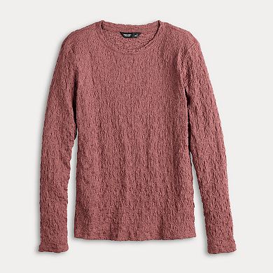 Women's Simply Vera Vera Wang Long Sleeve Pucker Tee