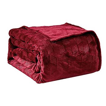 Luxury Chevron Plush Blanket Ultra-Soft Fleece, 100% Polyester, Perfect for Couch or Bed