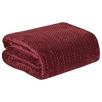 SimpleElegance Arrow-Shaped Braided Jacquard Textured Blanket