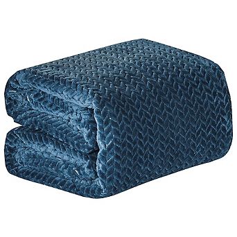 SimpleElegance Arrow-Shaped Braided Jacquard Textured Blanket(86" x 86")