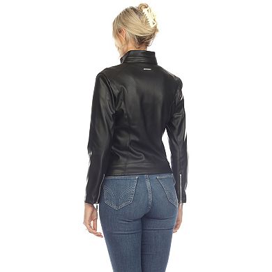 Women's Classic Biker Faux Leather Jacket