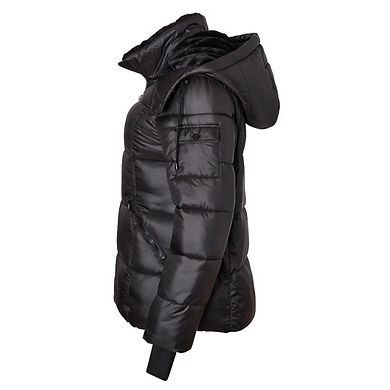 Sportoli Womens Winter Coat Hooded Plush Lined Quilted Warm Zip Up Puffer Jacket