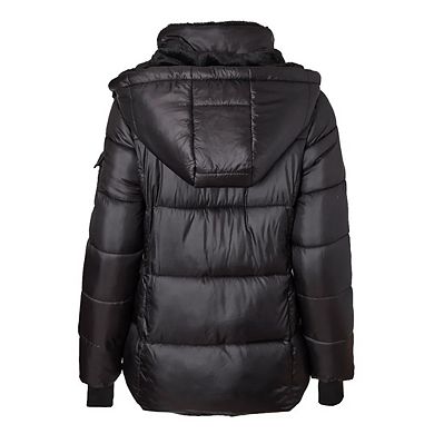Sportoli Womens Winter Coat Hooded Plush Lined Quilted Warm Zip Up Puffer Jacket
