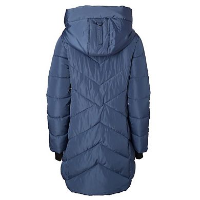 Sportoli Women's Winter Coat Down Alternative Hooded Long Vestee Puffer Jacket