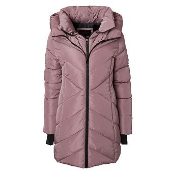 Women's Winter Coat Down Alternative Hooded Long Vestee Puffer Jacket