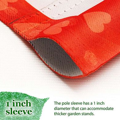 G128 12x18IN Happy Valentine’s Day Love Truck Garden Flag Double Sided Garden Decoration