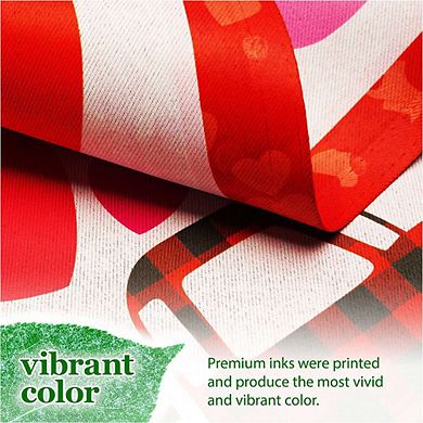 G128 12x18IN Happy Valentine’s Day Love Truck Garden Flag Double Sided Garden Decoration